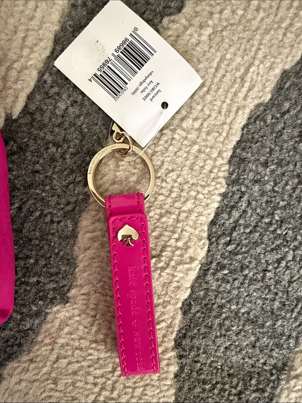 kate spade Hot Pink Patent Tote with Keychain - Picture 2 of 4